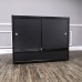 FixtureDisplays®  Black Aluminum Showcase Full Vision 48 Inch Frame Shelf Retail Store Display Cabinet 10111